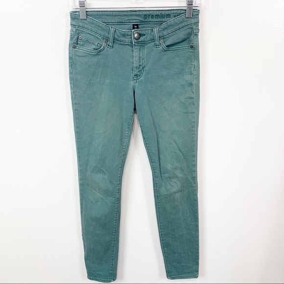 Gap Factory Premium Green Skinny Denim Blue Jeans - Picture 1 of 8